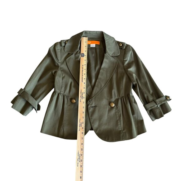 Cynthia Steffe Vintage Olive Green Military Style Blazer Jacket Women’s XS - Picture 5 of 6